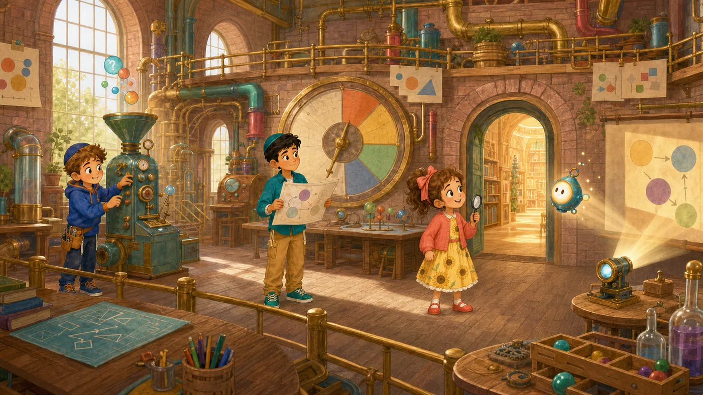 Children exploring the warm, imaginative HaYum-Yum factory